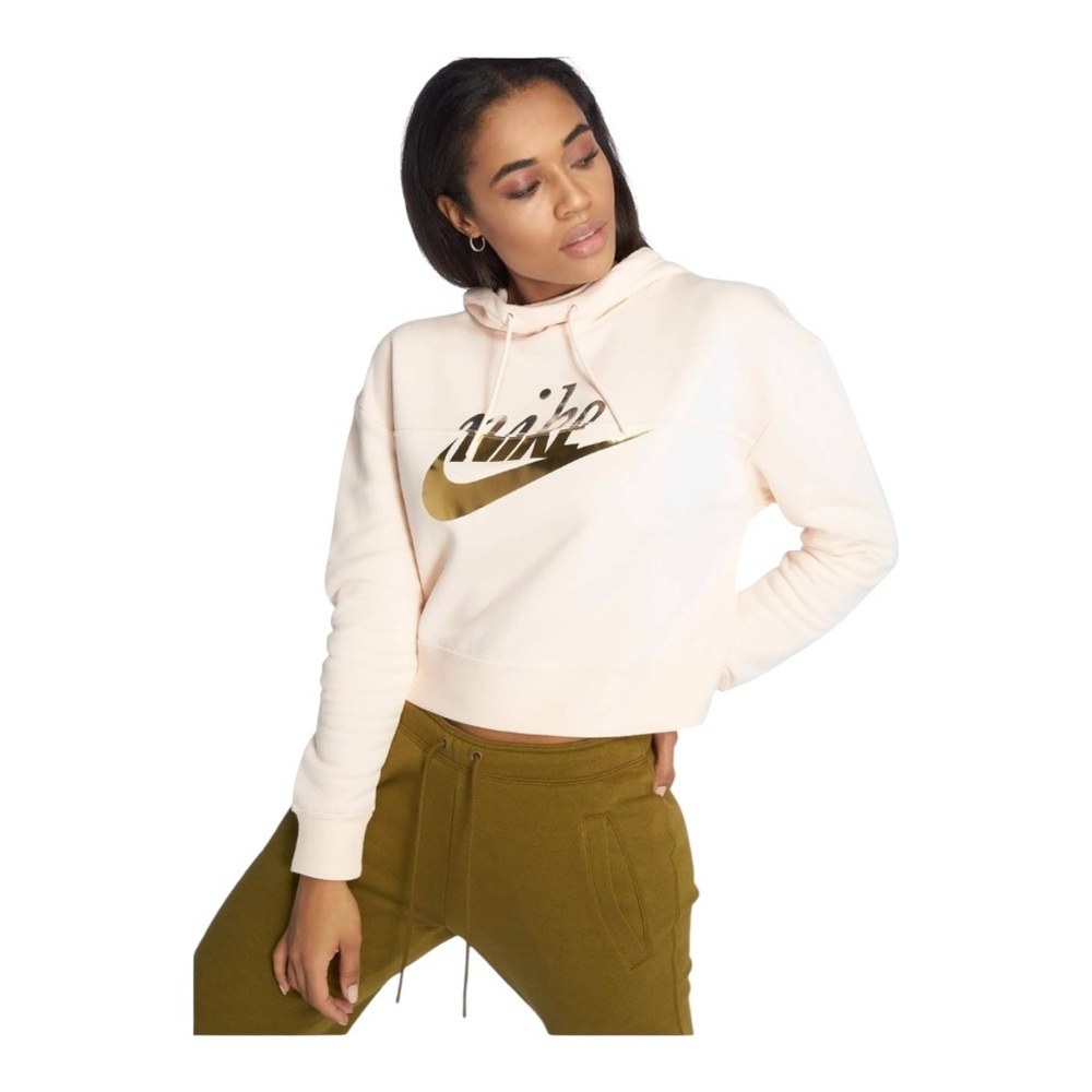 Nike Rally Hoodie Pullover Gold Logo size S